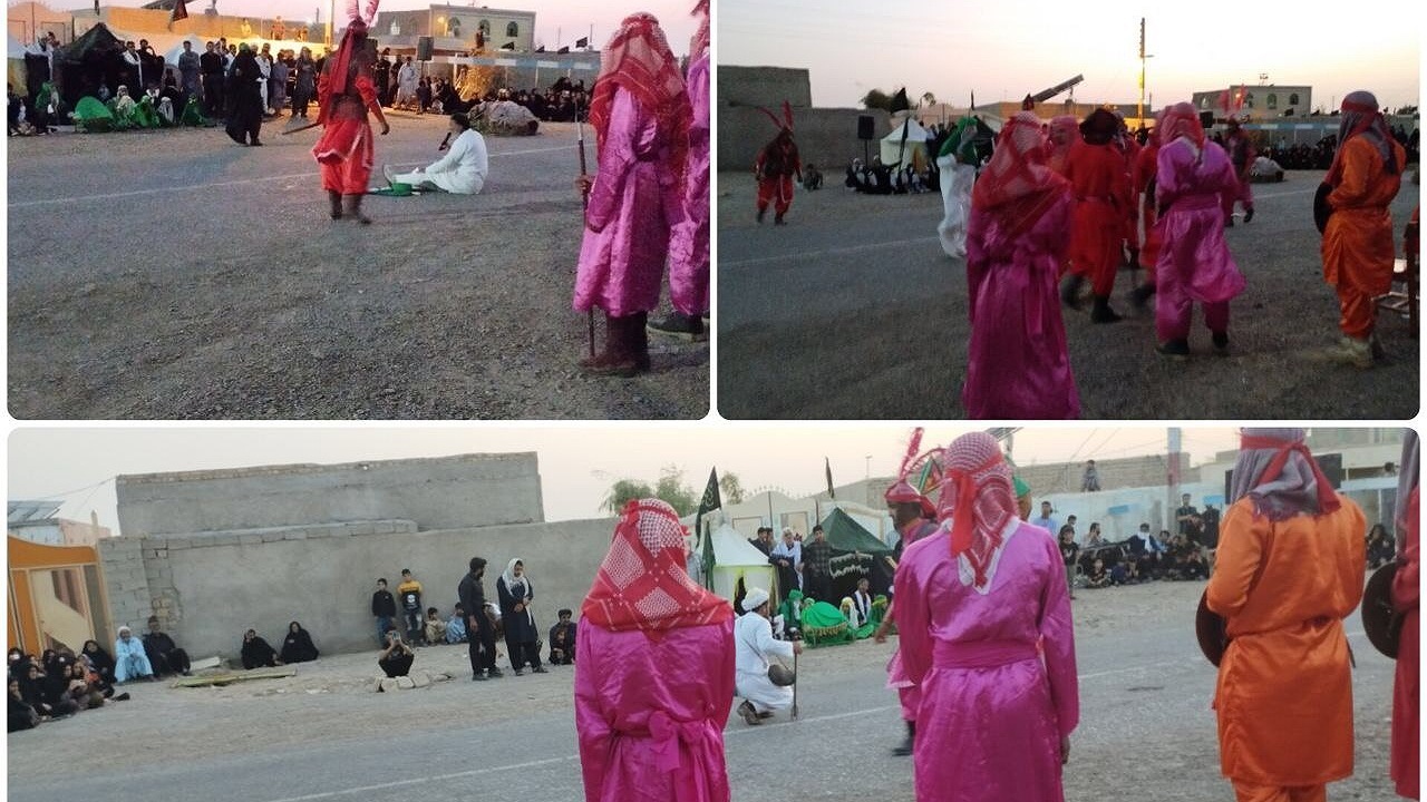مراسم آیینی تعزیه‌خوانی و ذوالجناح‌گردانی  در زهک برگزار شد