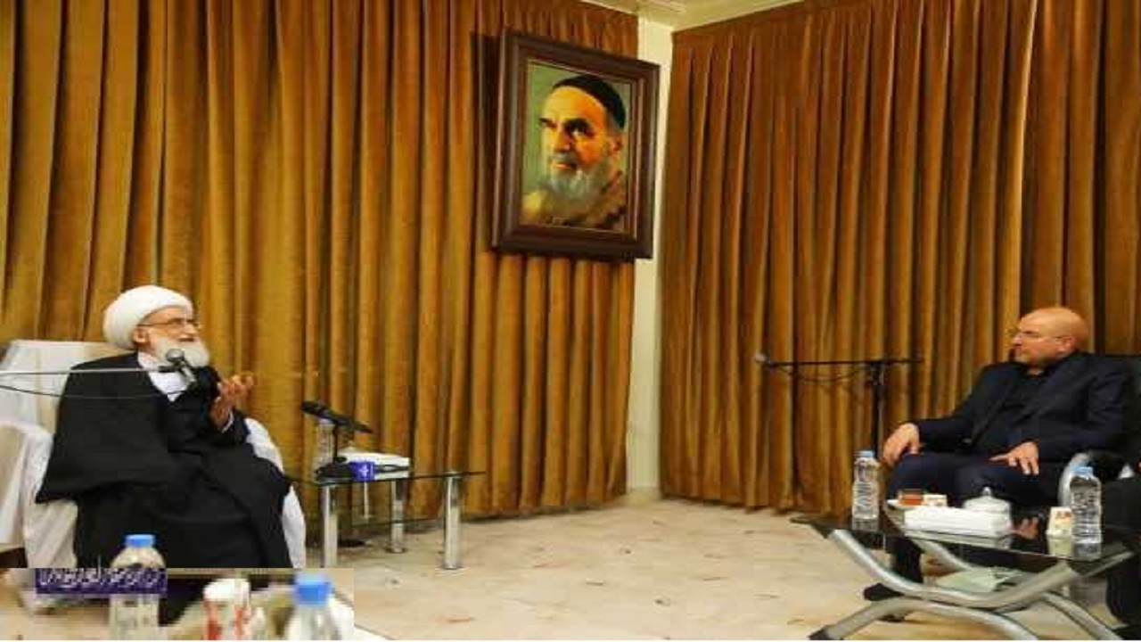 «محمد باقر قالیباف» با آیت الله نوری همدانی دیدار کرد