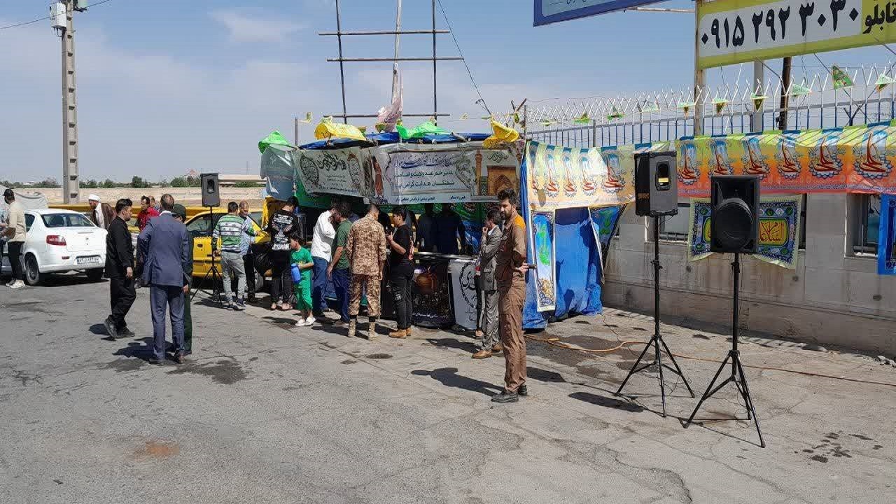 برپایی موکب الحسین (ع) شهدای انتظامی در پلیس راه نیشابور + تصاویر