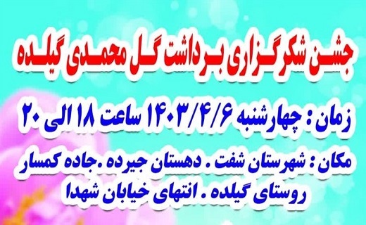 شکرگزاری برداشت گل محمدی، امروز در شفت شکرگزاری برداشت گل محمدی، امروز در شفت
