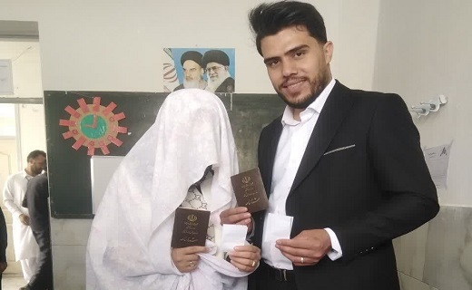 حضور زوج های جوان خراسان جنوبی پای صندوق های رای