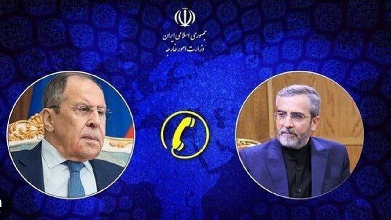 رایزنی تلفنی لاوروف با علی باقری