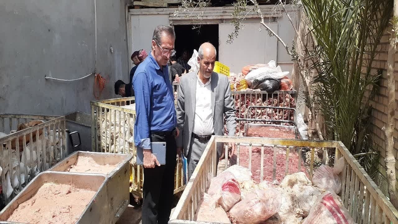 کشف ۲/۵ تن خمیر اسکلت مرغ غیربهداشتی در قم
