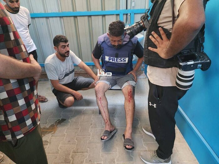 محمد الزعانین تصویربردار فلسطینی مجروح شده