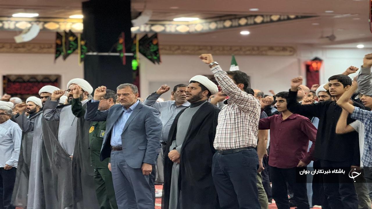 تجمع محکومیت ترور رئیس دفتر سیاسی جنبش حماس در بندرعباس+ تصاویر