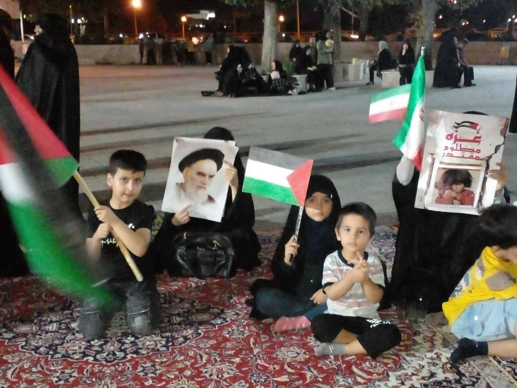حضور کودکان در مراسم بزرگداشت اسماعیل هنیه