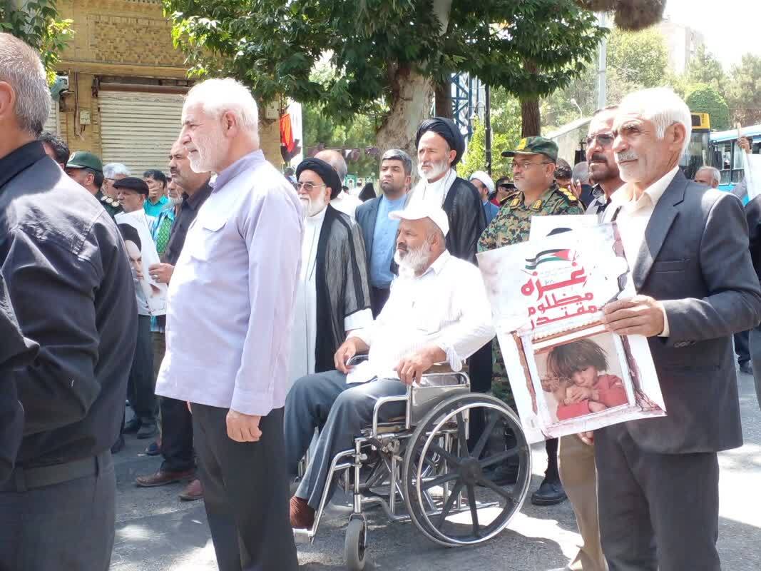 حضور جانبازان در مراسم راهپیمایی