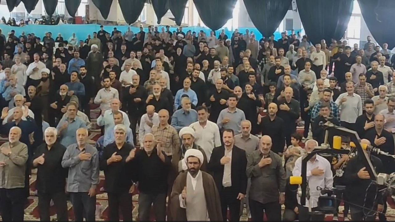 مراسم عزاداری مردم نهاوند در پی شهادت اسماعیل هنیه + فیلم