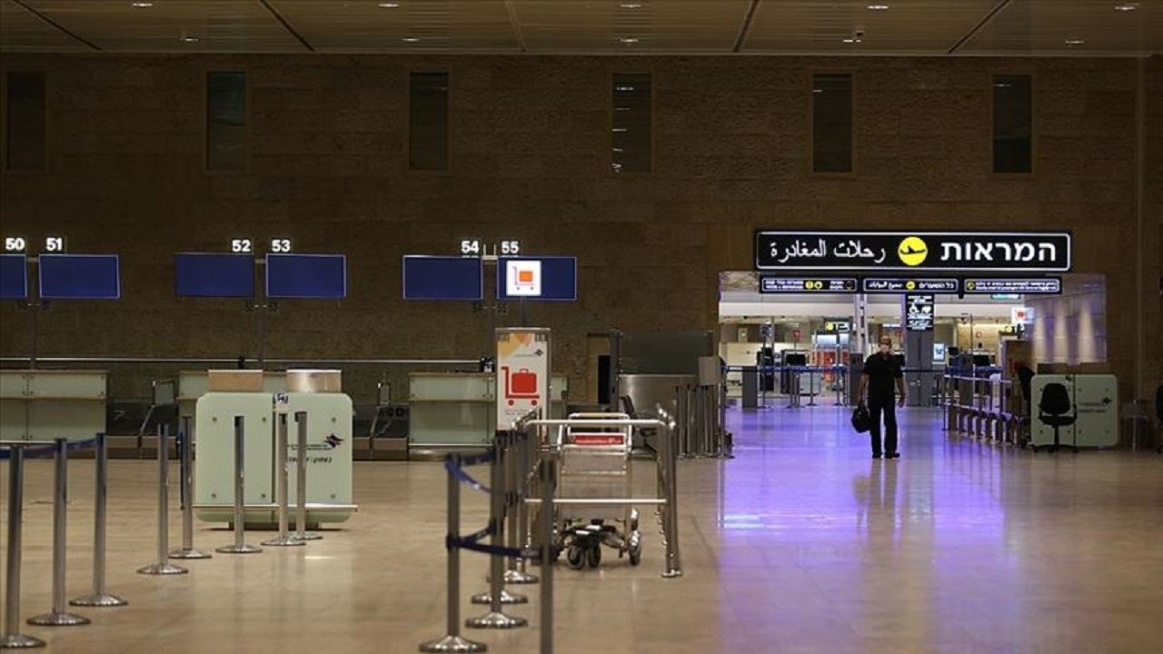 خالی شدن فرودگاه بن گوریون از مسافر + فیلم