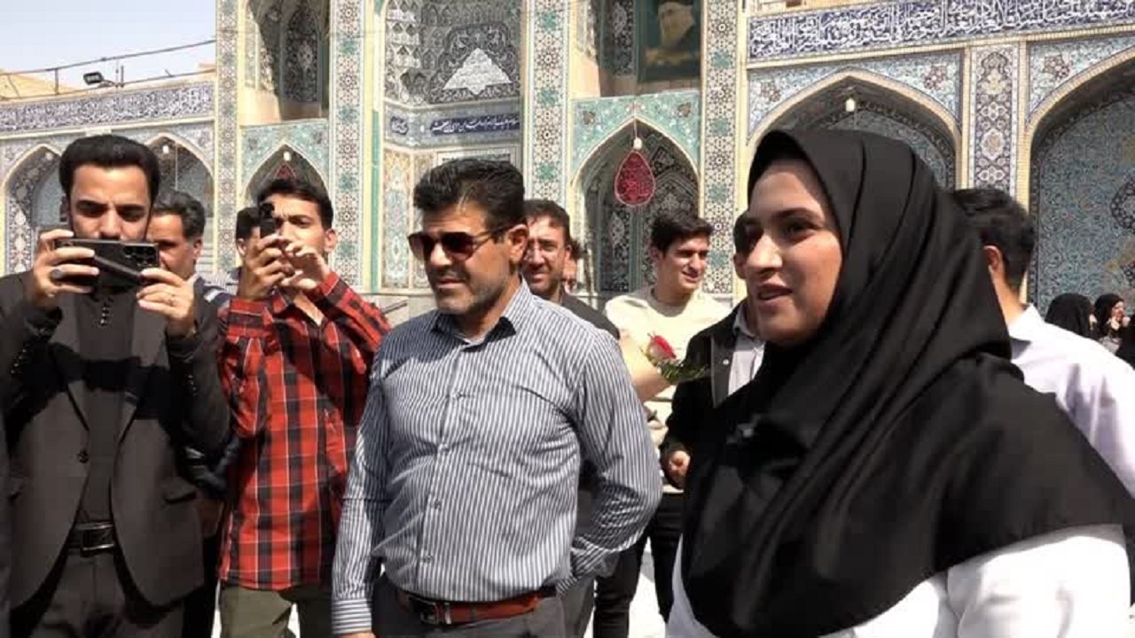 مبینا فلاح کماندار بافقی با استقبال مردم وارد بافق شد