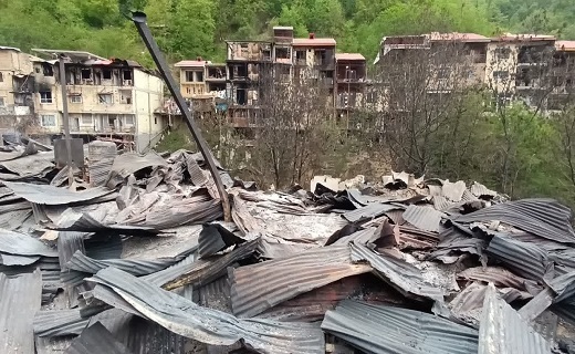 آتش سوزی روستای امامزاده ابراهیم (ع) شفت