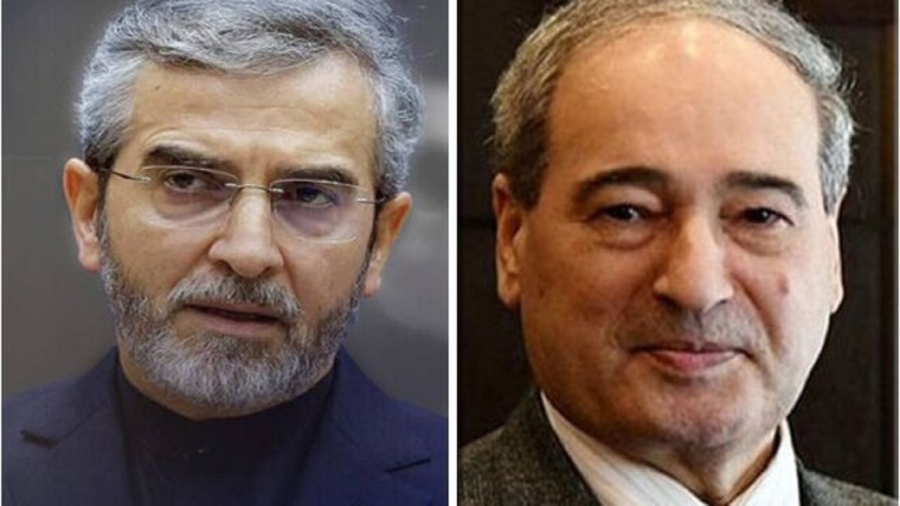 تماس تلفنی وزیر خارجه سوریه با علی باقری