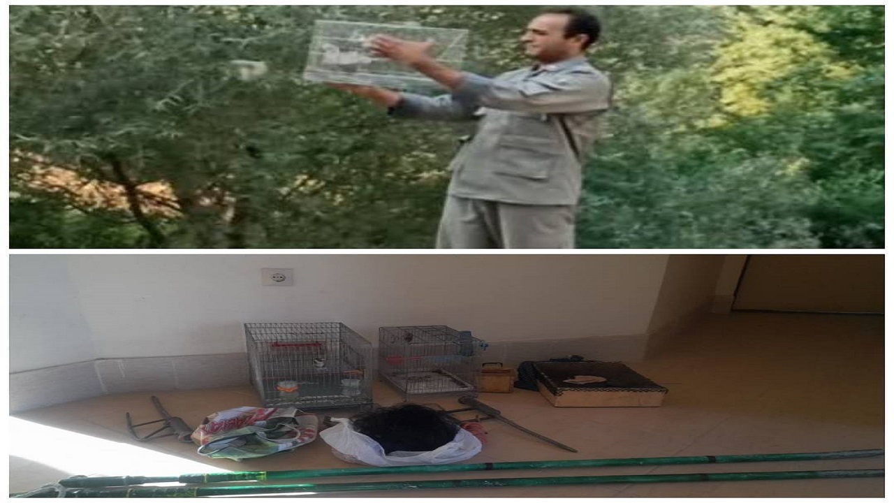 دستگیری متخلفان زنده گیری در شهرستان اردل