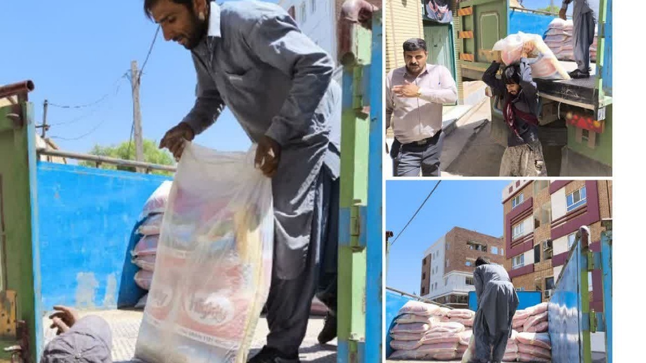 نذر برنج / ارادت موکب ۲۵ محرم به زائران اربعین در زائرسرای امام رضا (ع) زاهدان