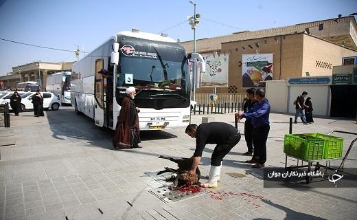 آیین بدرقه خادمان موکب حرم مطهر بانوی کرامت