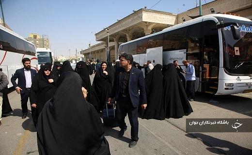 آیین بدرقه خادمان موکب حرم مطهر بانوی کرامت