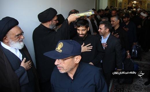 آیین بدرقه خادمان موکب حرم مطهر بانوی کرامت