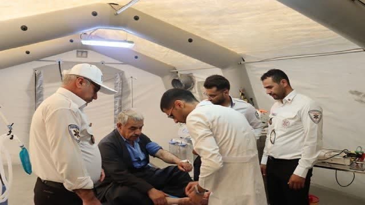 مراجعه ۸۶ بیمار به بیمارستان سیار در مرز باشماق
