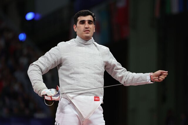 محمد فتوحی در مسابقات شمشیربازی بازی&zwnj;های المپیک 2024