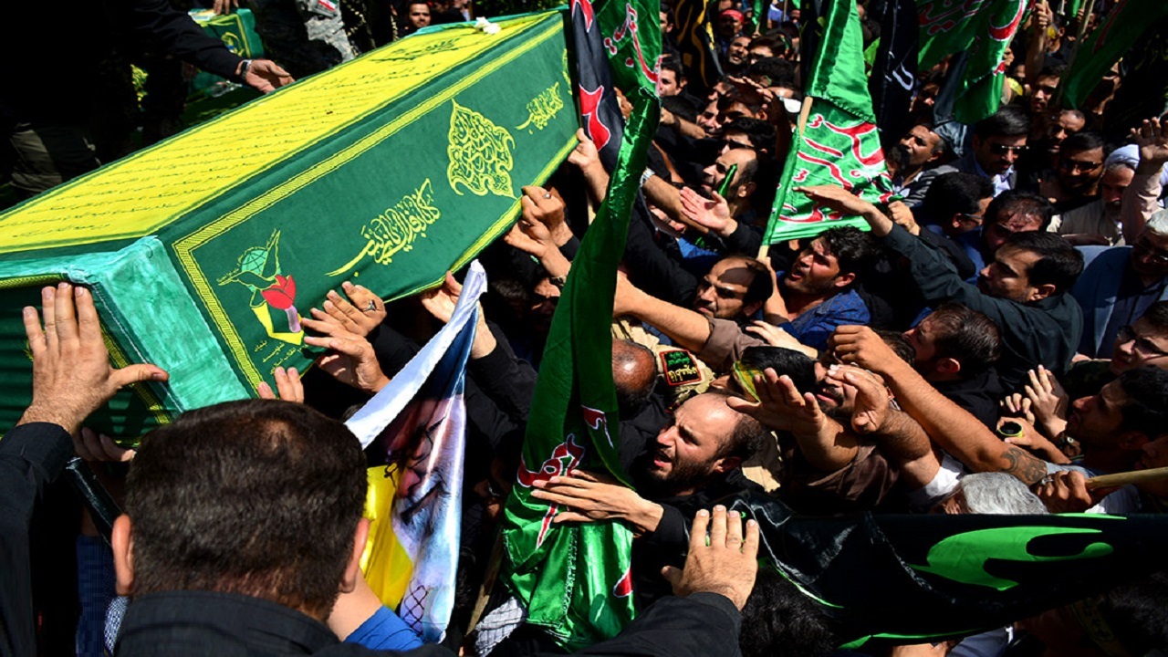 پیکر۲ شهید مدافع حرم حضرت زینب(س) در قم تشییع شد