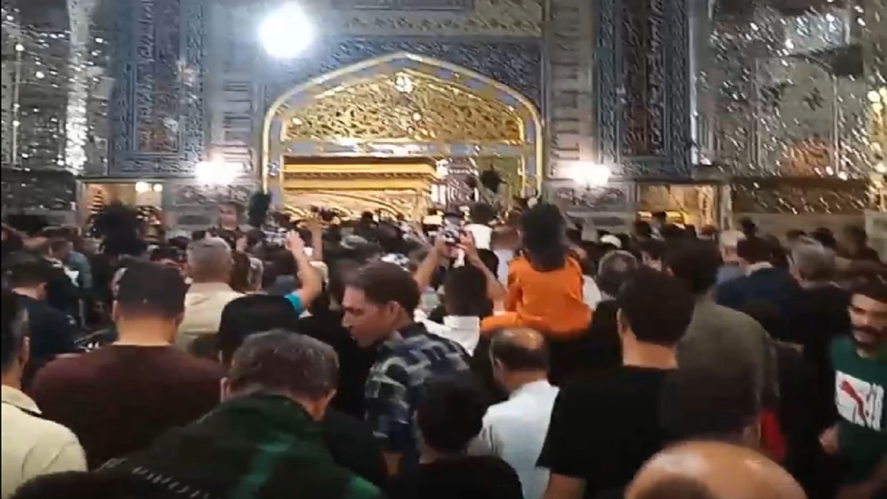 خیل عظیم زائران در حرم امام رضا (ع) به مناسبت ۲۸ صفر + فیلم
