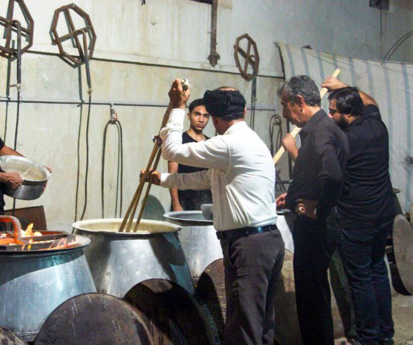 پخت حلیم نذری در لارستان