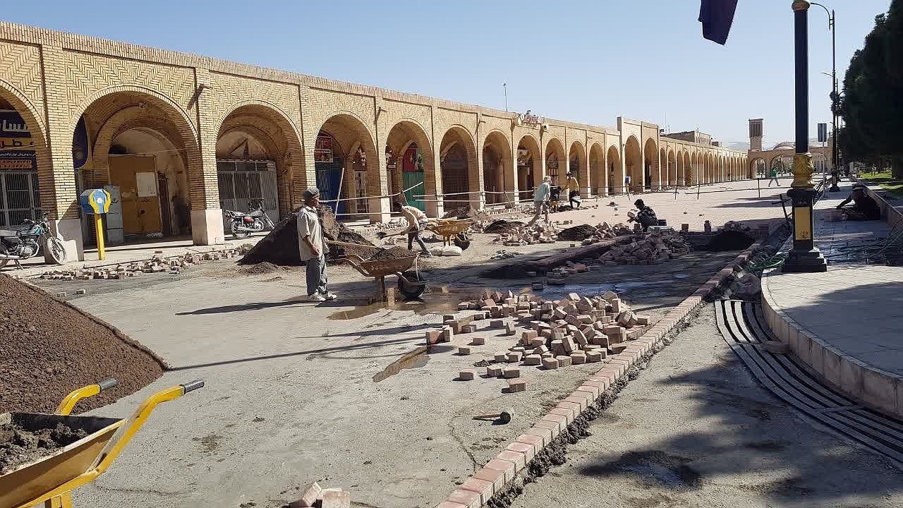 پیشرفت ۸۰ درصدی پروژه پیاده‌راه‌سازی میدان توحید