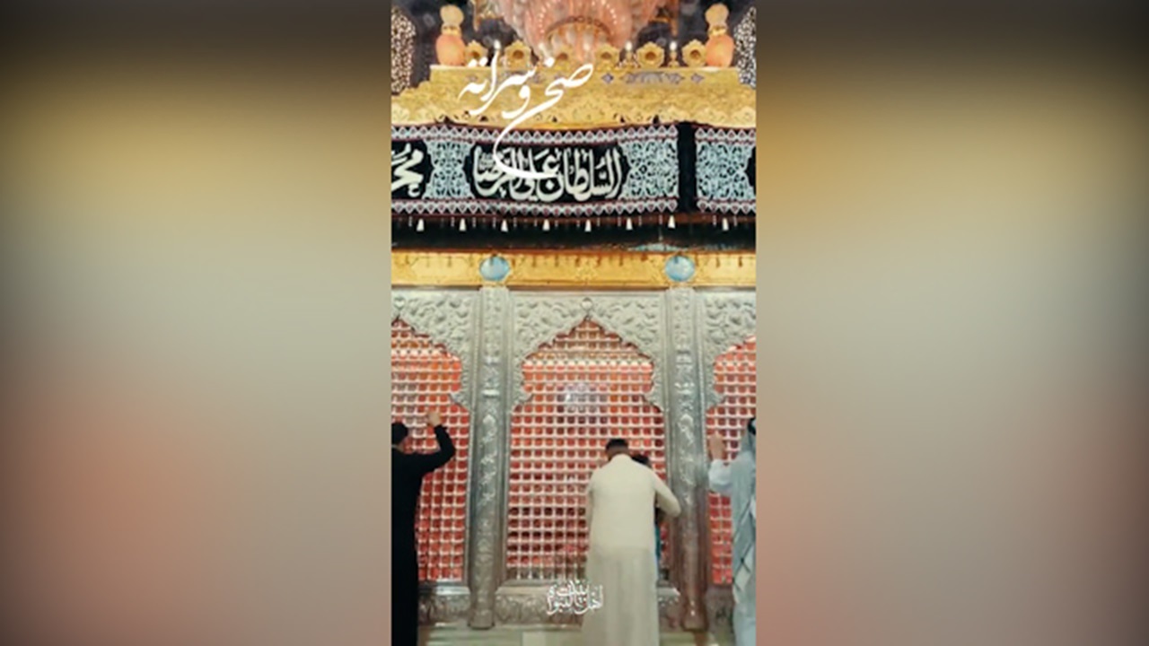 حضور زائران در حرم مطهر امام حسن عسکری (ع) + فیلم