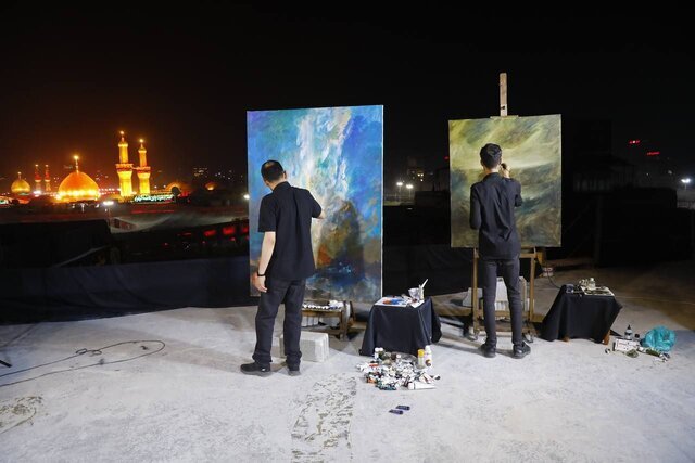 نقاشی در بام کربلا
