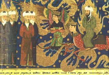 محمد (ص) با پیامبران در بهشت از کتاب آخرالزمان محمد (ص) در هرات