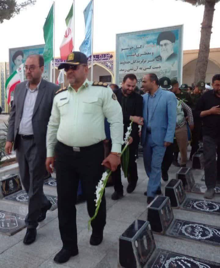 مراسم غبارروبی و عطر افشانی گلزار شهدا در نیشابور