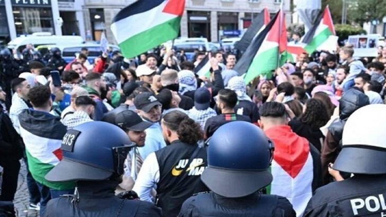بازداشت کودکی ۱۰ ساله در آلمان به دلیل حمایت از فلسطین + فیلم