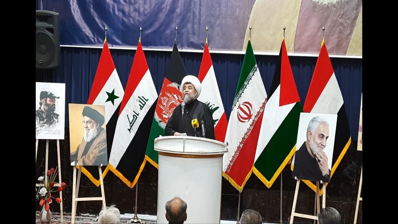 مراسم گرامیداشت شهید سید حسن نصرالله در مشهد