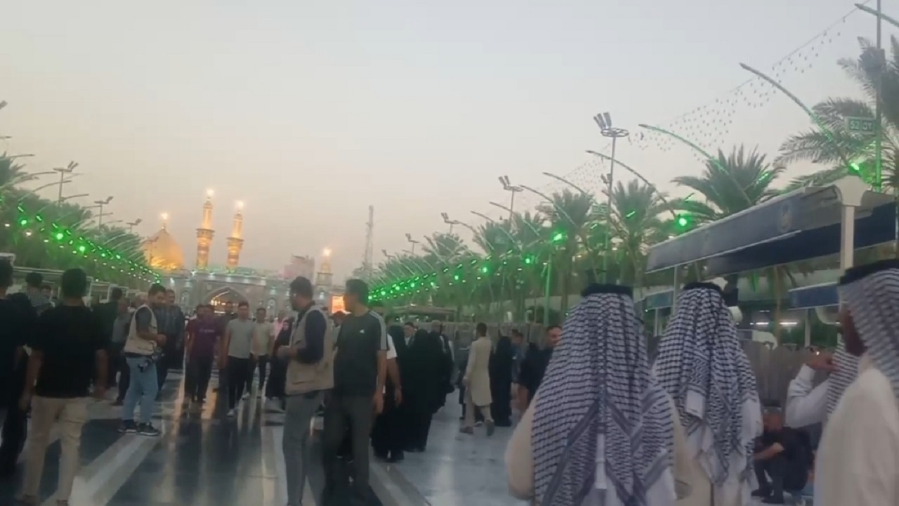 حال و هوای بین الحرمین در شب زیارتی امام حسین (ع) + فیلم