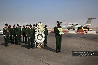 مراسم تشییع شهید سردار نیلفروشان از فرودگاه مشهد