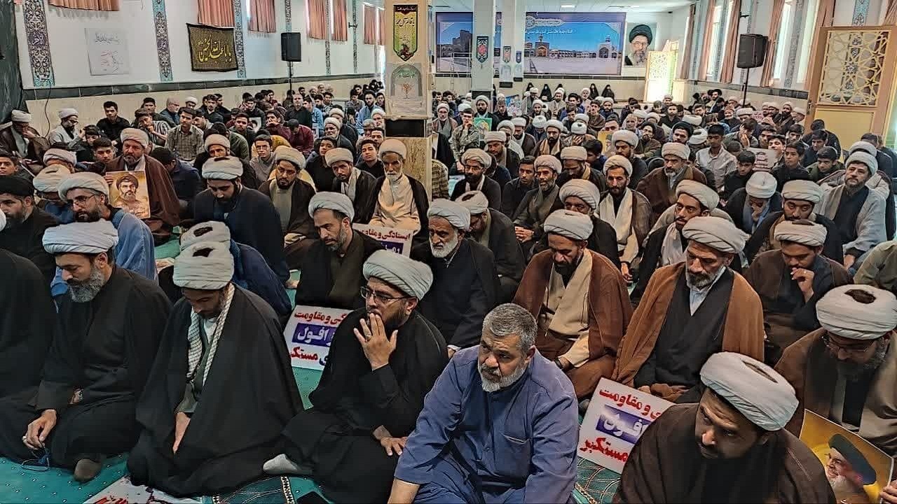 اجتماع حوزویان خراسان جنوبی در پی حملات اخیر رژیم صهیونیستی به لبنان