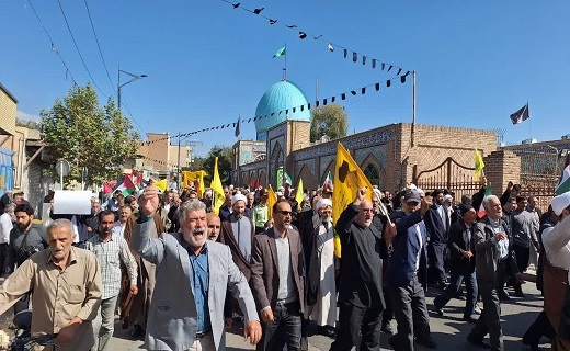 راهپیمایی مردم قزوین در محکومیت جنایات صهیونیست&zwnj;ها+ تصاویر