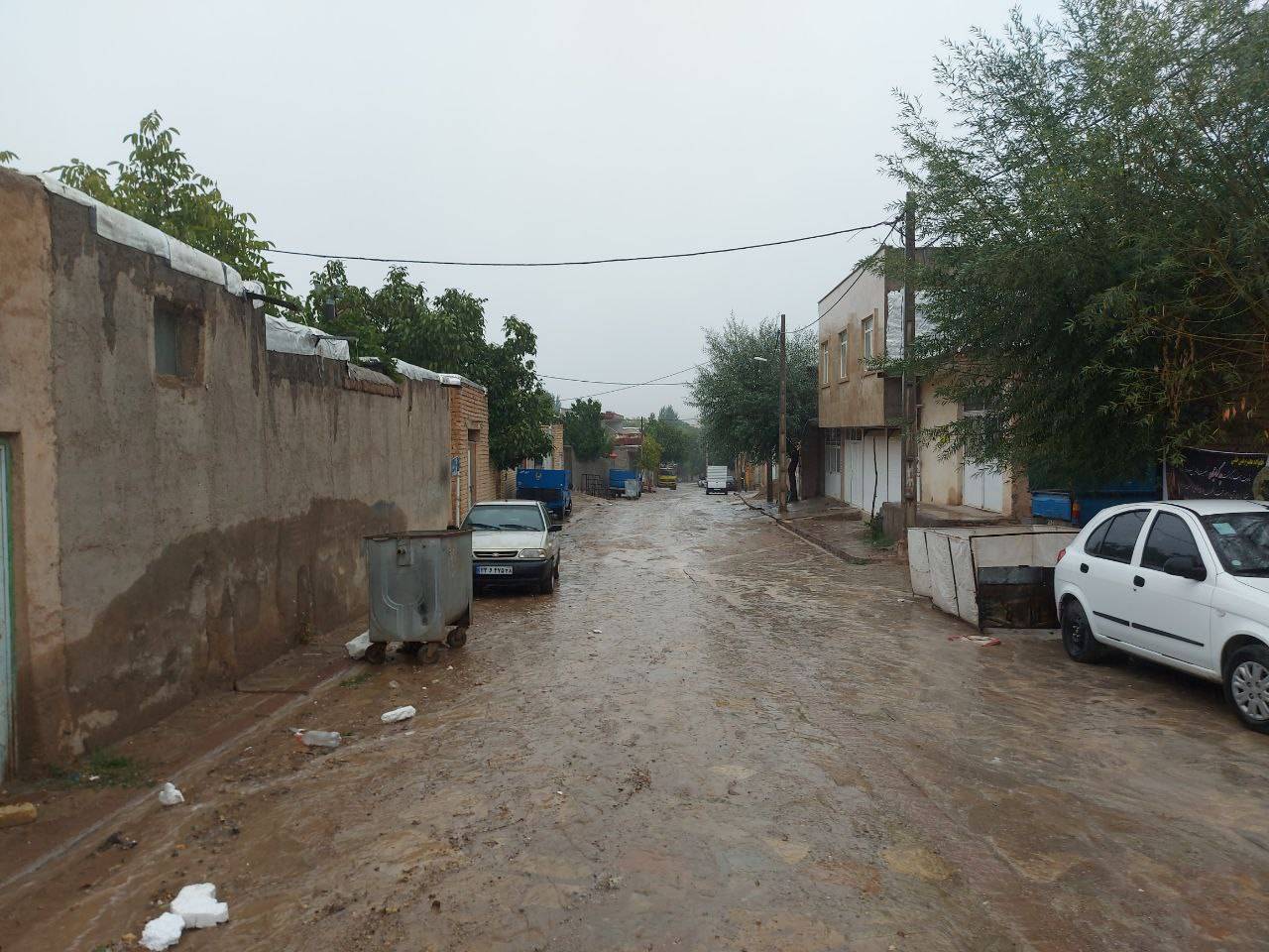 بارش باران در قزوین