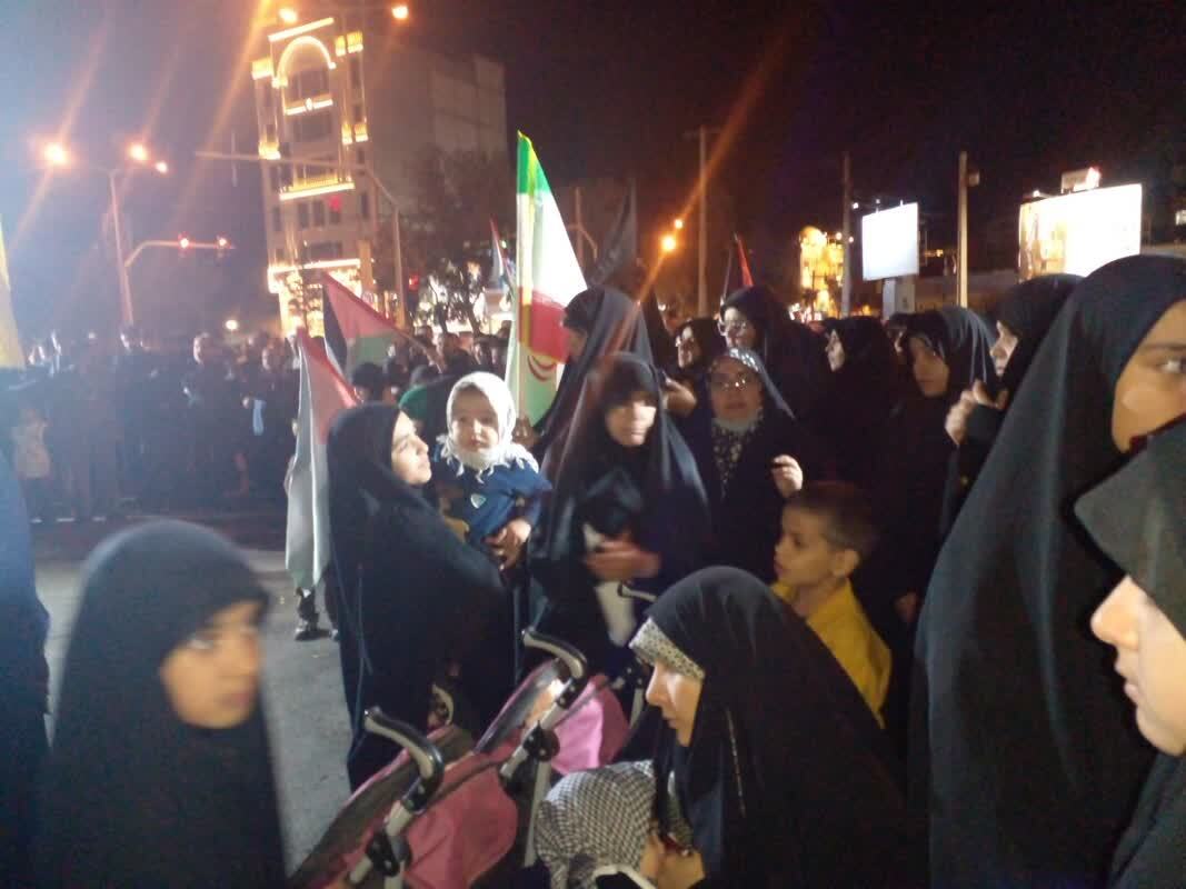 حضور بانوان در اعتراض به اسرائیل