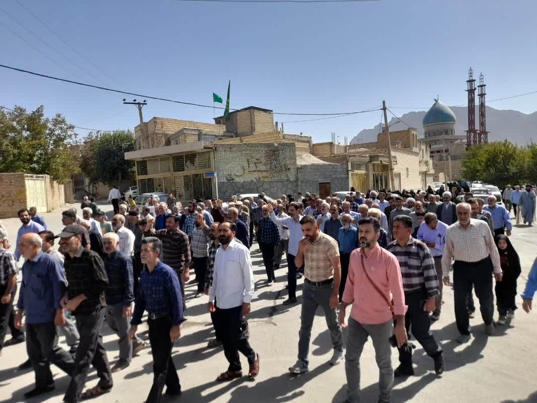 راهپیمایی بخش بکران در حمایت از فلسطین