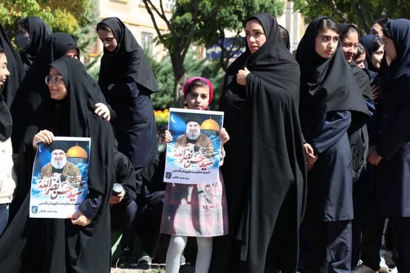 مراسم راهپیمایی در طالقان به مناسبت شهادت سید حسن نصرالله