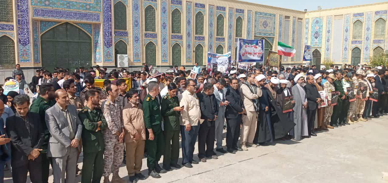 مراسم راهپیمایی به مناسبت شهادت سید حسن نصرالله در زابل