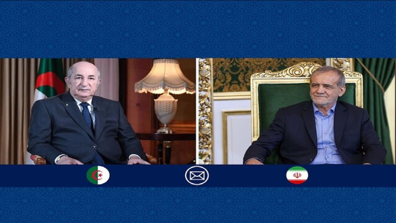 پیام تبریک پزشکیان به رئیس‌جمهور الجزایر