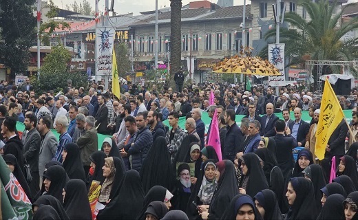 طنین شعار مرگ بر اسرائیل در سراسر گیلان + فیلم و تصاویر