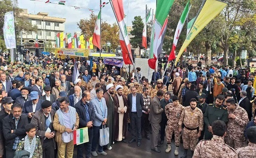 طنین مرگ بر اسرائیل در راهپیمایی ۱۳ آبان قزوین طنین مرگ بر اسرائیل در راهپیمایی ۱۳ آبان قزوین