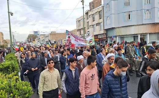 طنین مرگ بر اسرائیل در راهپیمایی ۱۳ آبان قزوین طنین مرگ بر اسرائیل در راهپیمایی ۱۳ آبان قزوین