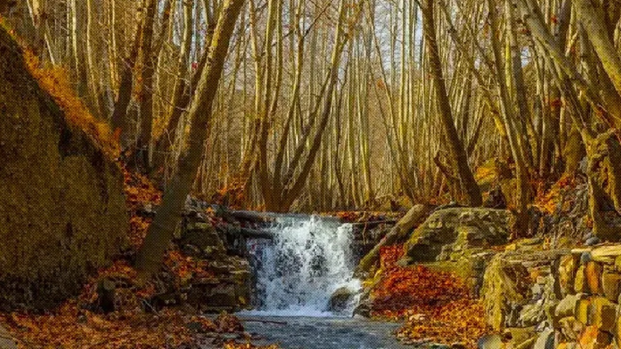 خودنمایی آبشاری در دل طبیعت پاییزی روستای آغچه + فیلم
