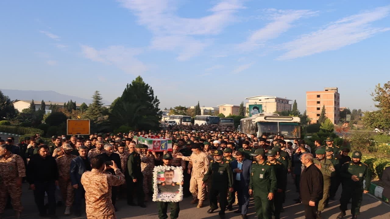 تشییع پیکر سردار شهید حمید مازندرانی در گرگان