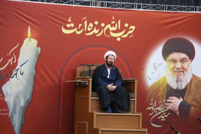 مراسم سخنرانی در مراسم سیدحسن نصرالله