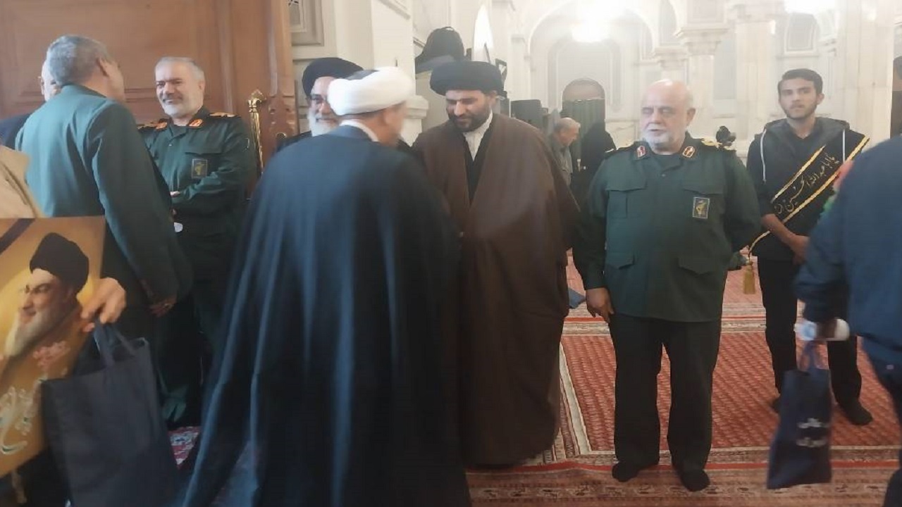 مراسم چهلم شهادت سید حسن نصرالله و سرلشکر نیلفروشان در تهران + تصاویر